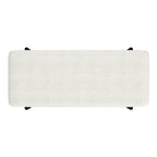 Odell Storage Bench in Ivory and Black