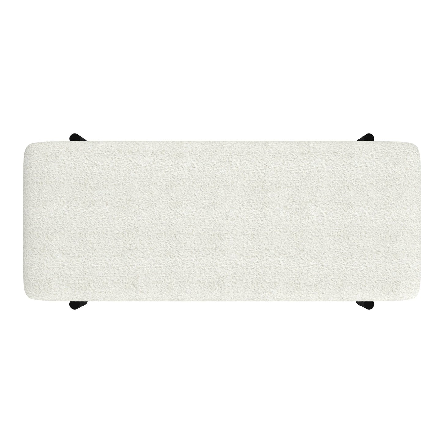 Odell Storage Bench in Ivory and Black