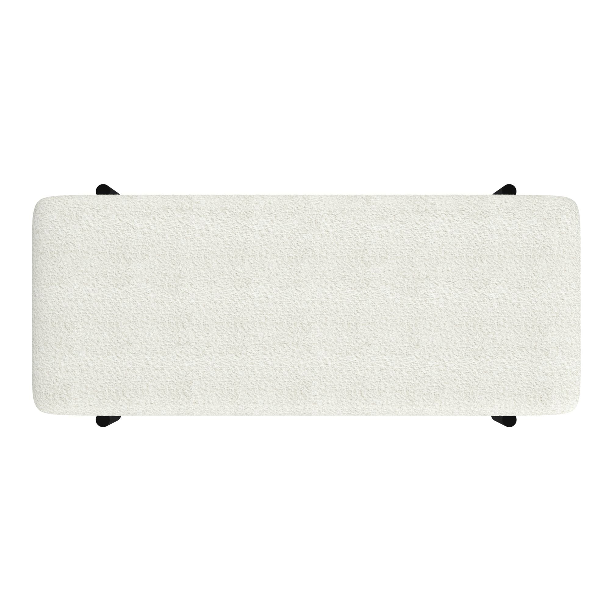 Odell Storage Bench in Ivory and Black