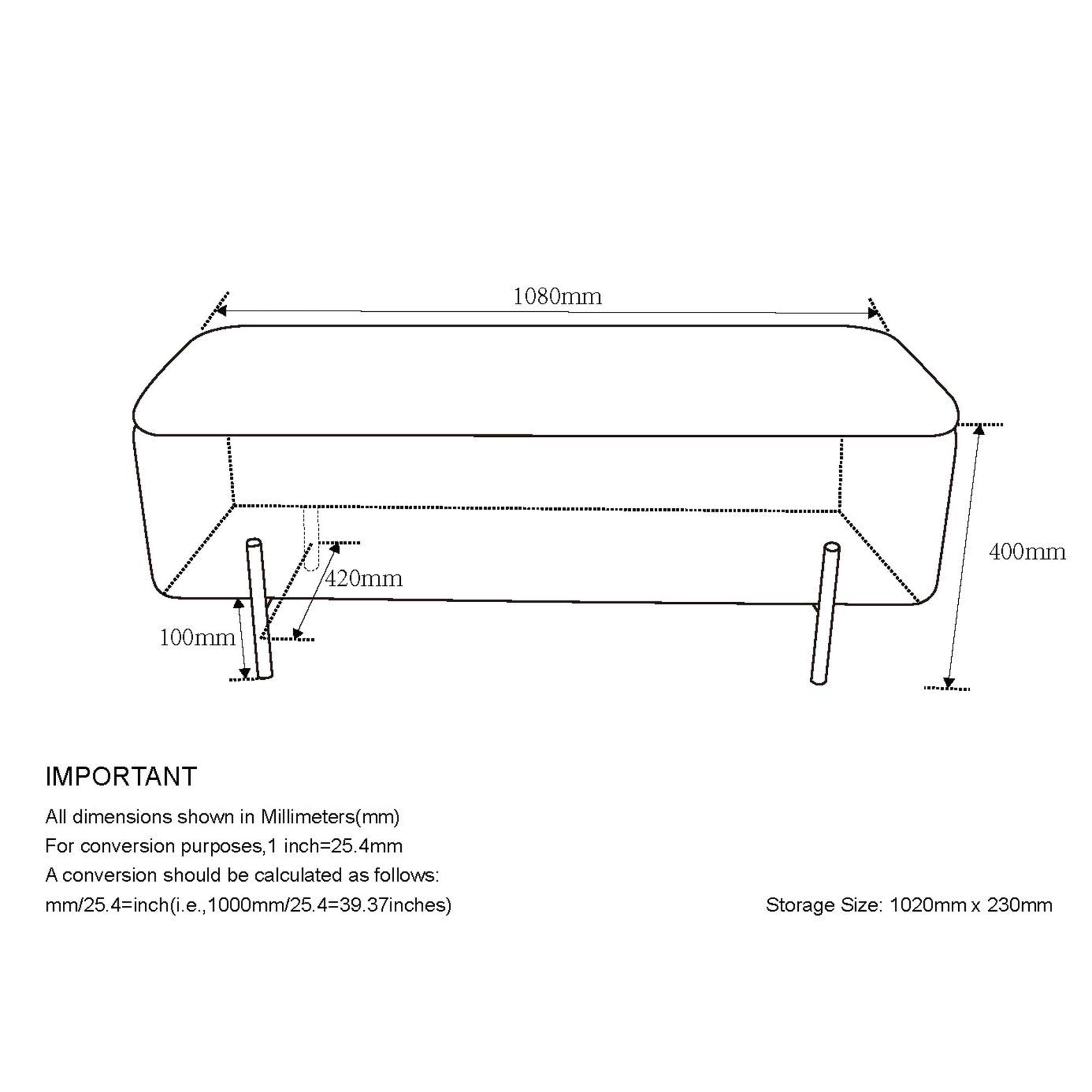 Erzo Storage Ottoman Bench