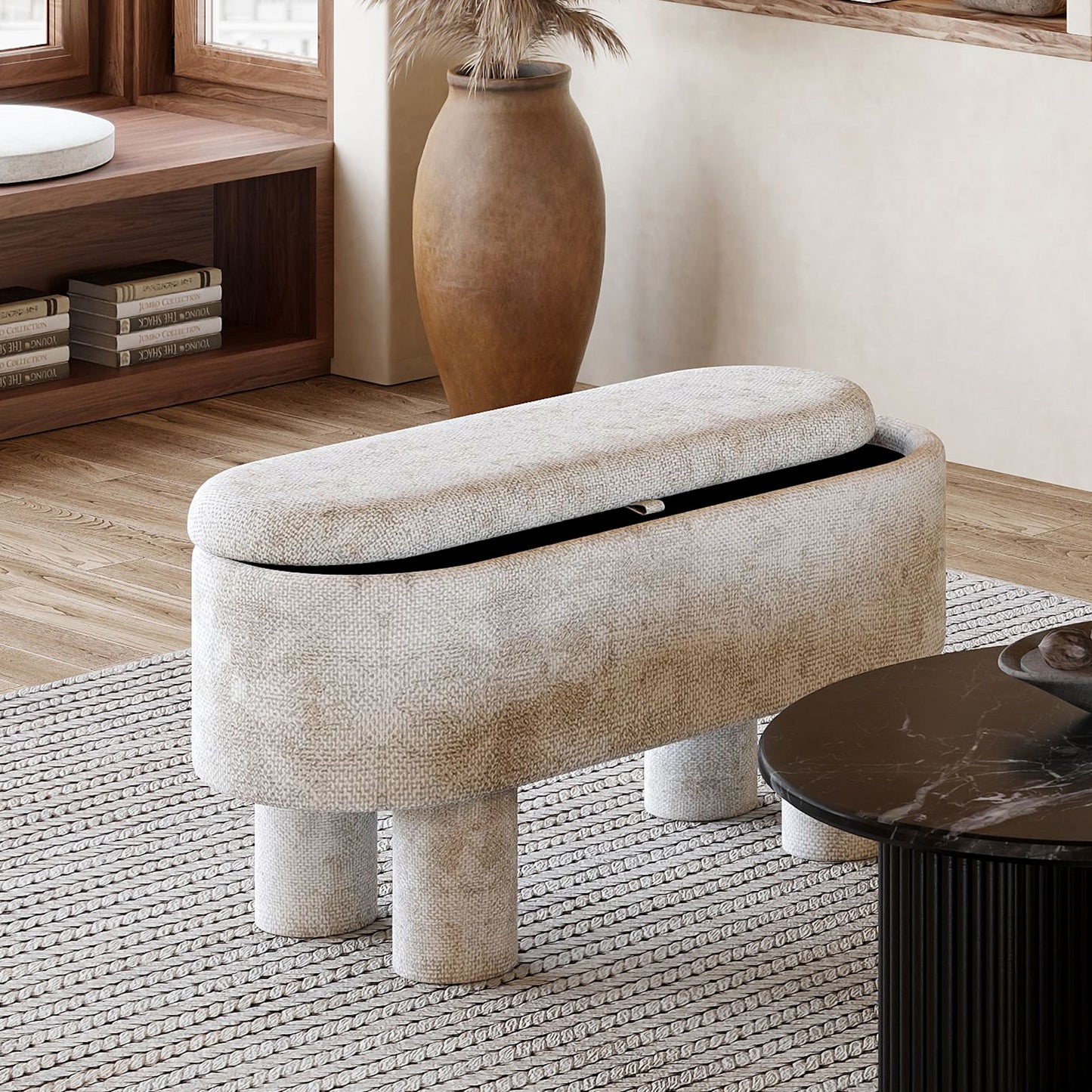 Sezron Storage Ottoman Bench