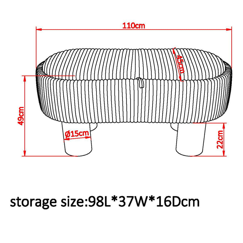 Sezron Storage Ottoman Bench