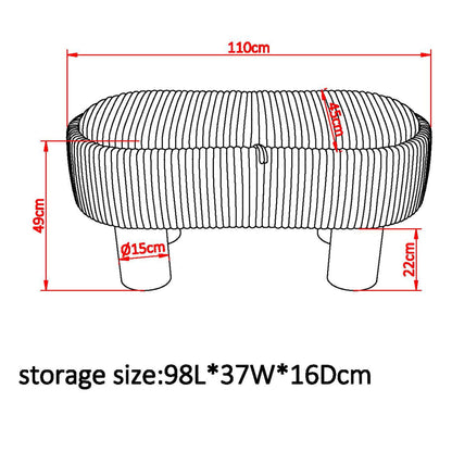 Sezron Storage Ottoman Bench