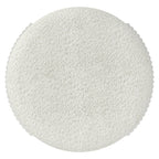 Kiraz Round Ottoman in Ivory and White