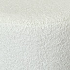 Kiraz Round Ottoman in Ivory and White