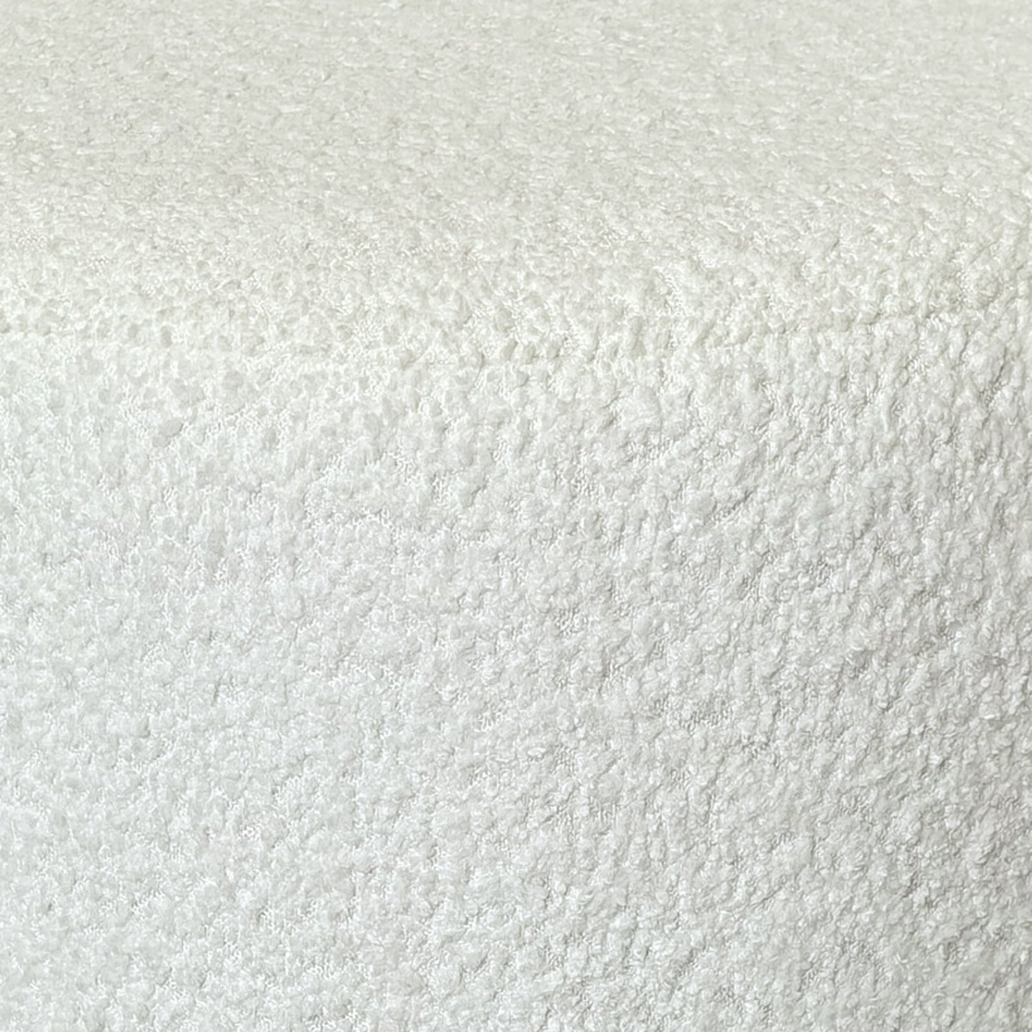 Kiraz Round Ottoman in Ivory and White