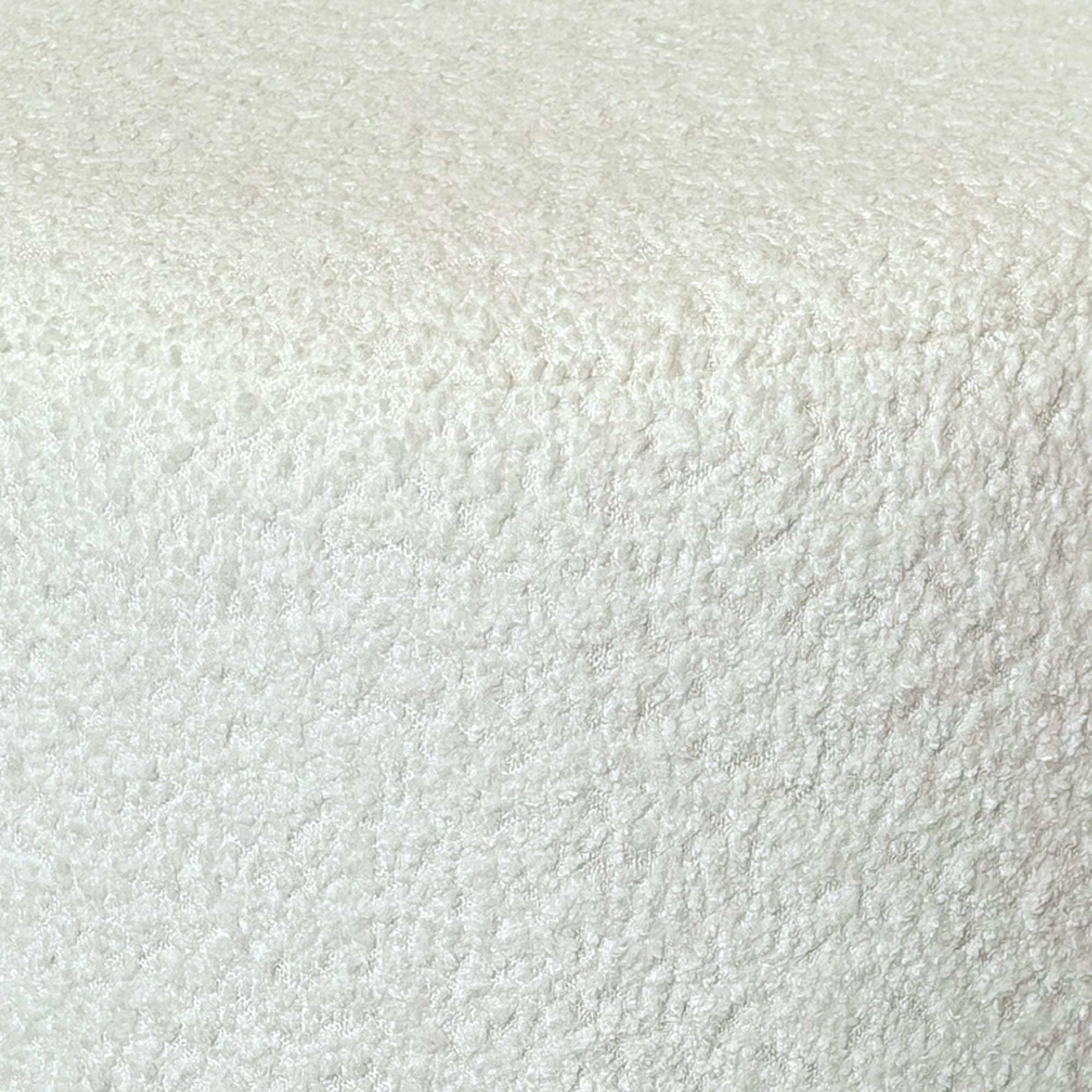 Kiraz Round Ottoman in Ivory and White