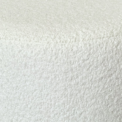 Kiraz Round Ottoman in Ivory and White