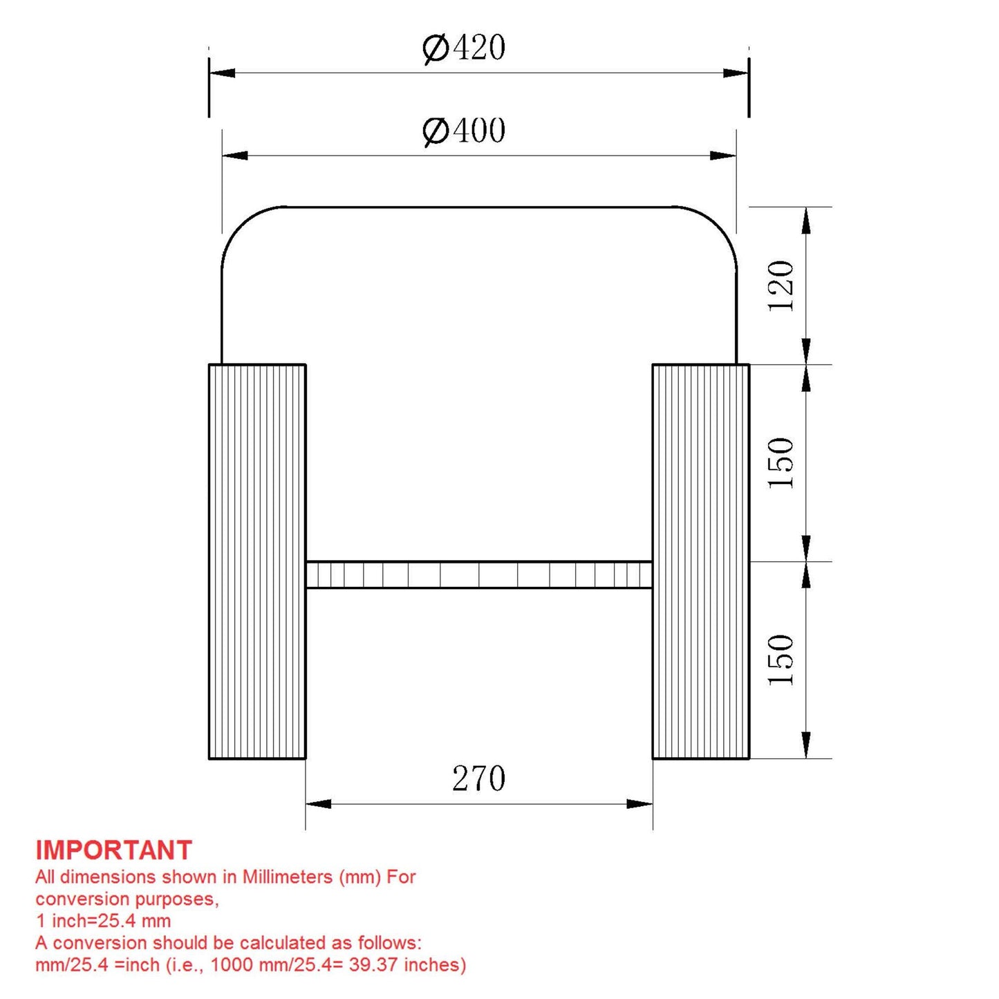 Kiraz Round Ottoman in Ivory and White