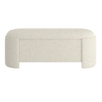 Cybil Storage Ottoman in Ivory