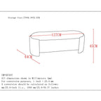 Cybil Storage Ottoman in Ivory