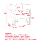 Fauteuil d'appoint écarlate 