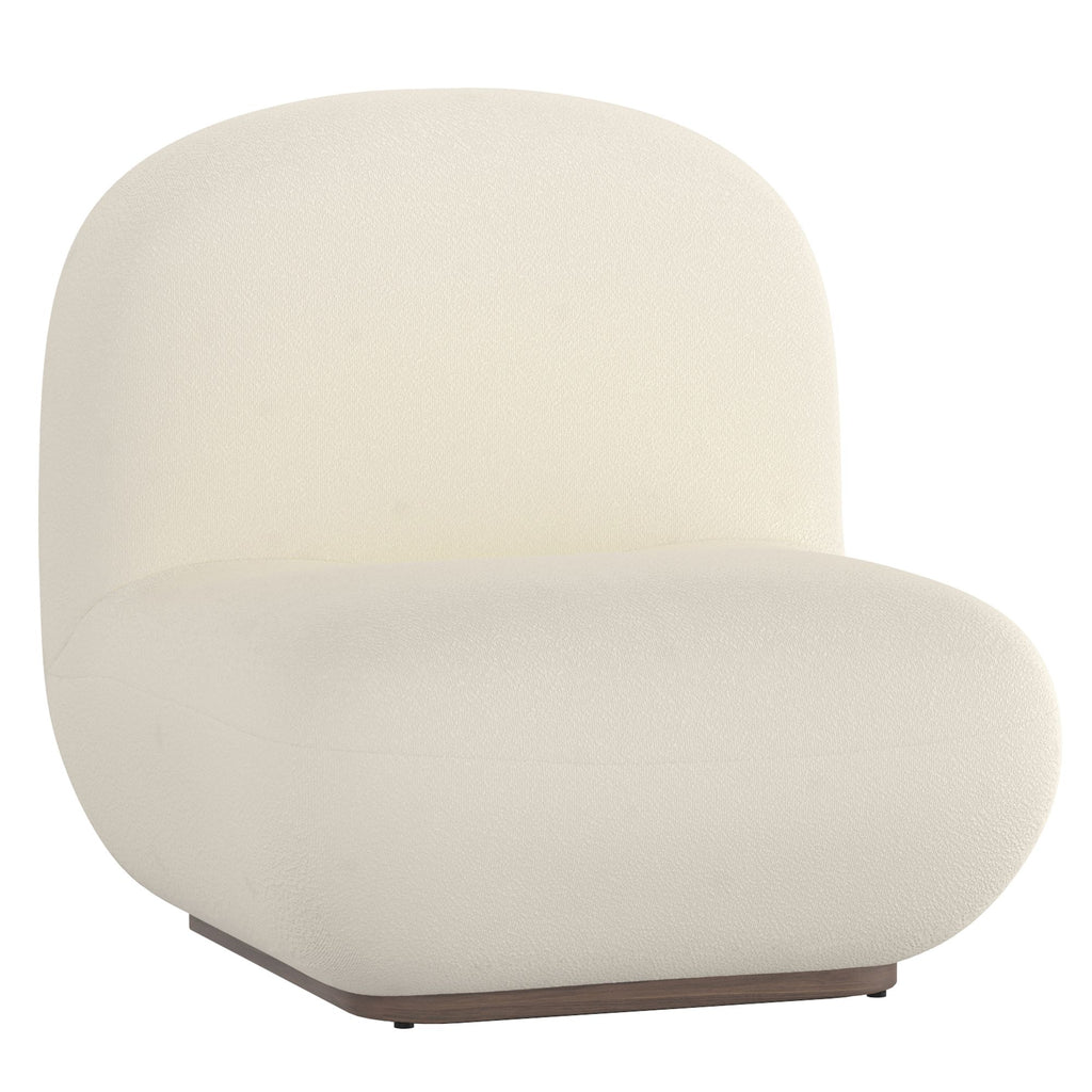 Fauteuil d'appoint Zilano couleur ivoire 