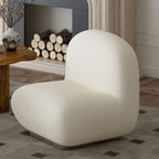 Fauteuil d'appoint Zilano couleur ivoire 
