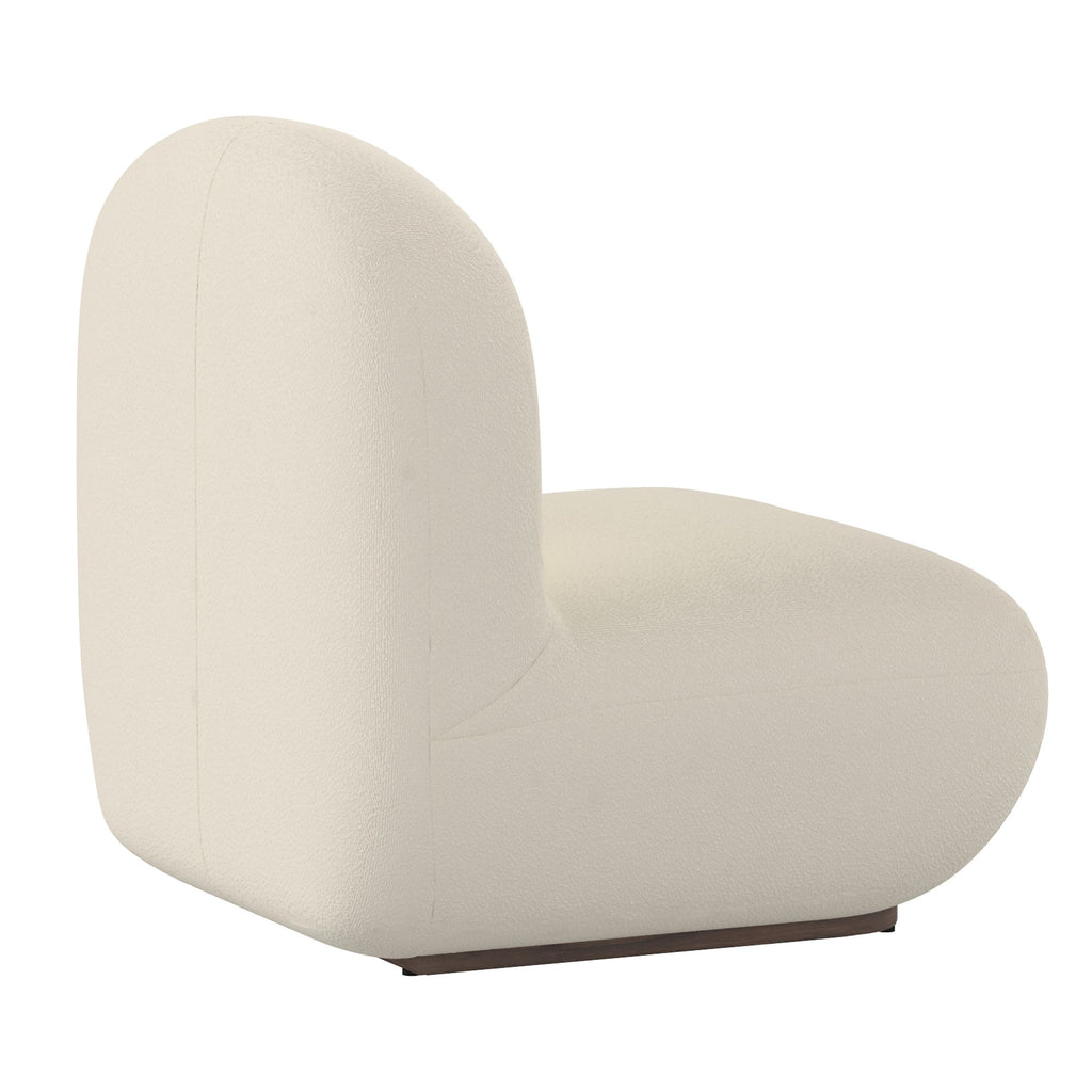 Fauteuil d'appoint Zilano couleur ivoire 