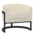 Fauteuil d'appoint Zhuri couleur ivoire et noir 