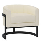 Fauteuil d'appoint Zhuri couleur ivoire et noir 