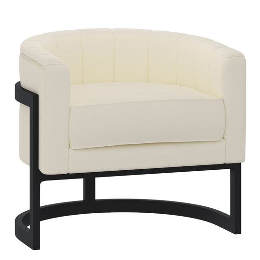 Zhuri Accent Chair in Ivory and Black