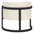 Fauteuil d'appoint Zhuri couleur ivoire et noir 