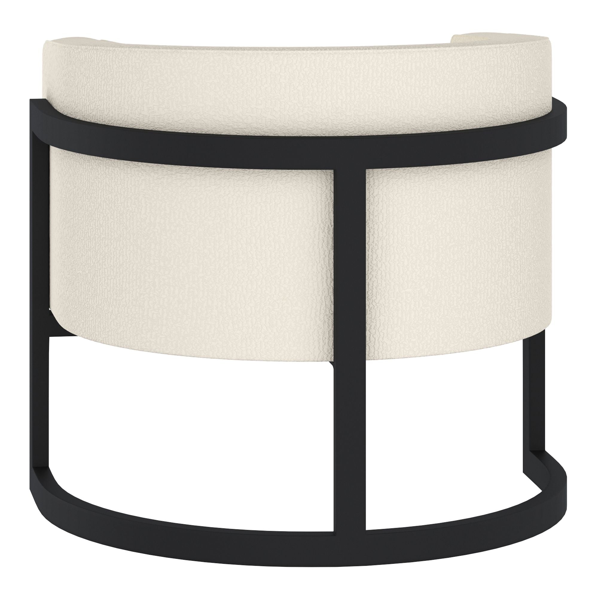 Fauteuil d'appoint Zhuri couleur ivoire et noir 