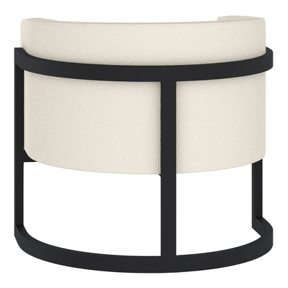 Zhuri Accent Chair in Ivory and Black