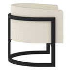 Fauteuil d'appoint Zhuri couleur ivoire et noir 