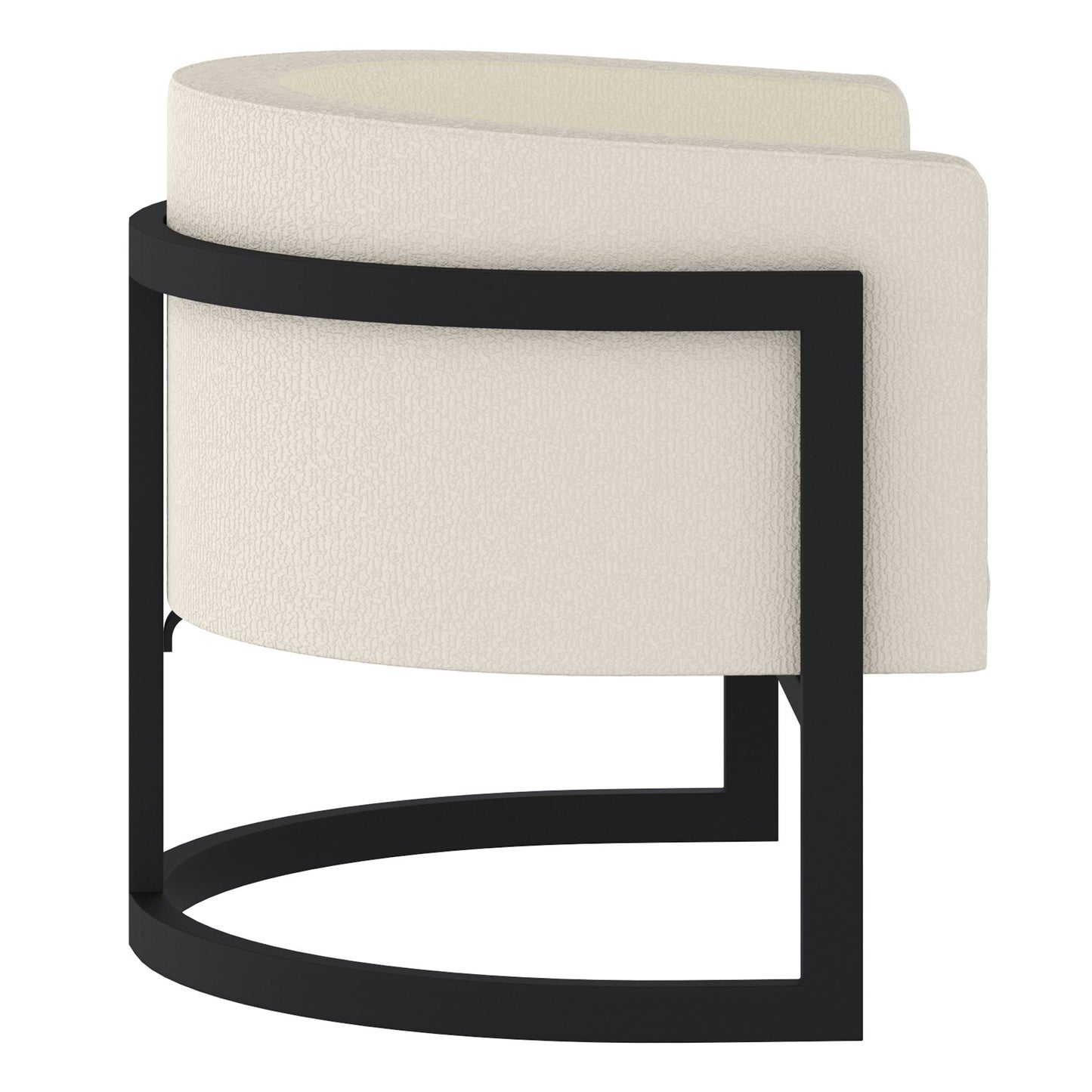 Zhuri Accent Chair in Ivory and Black