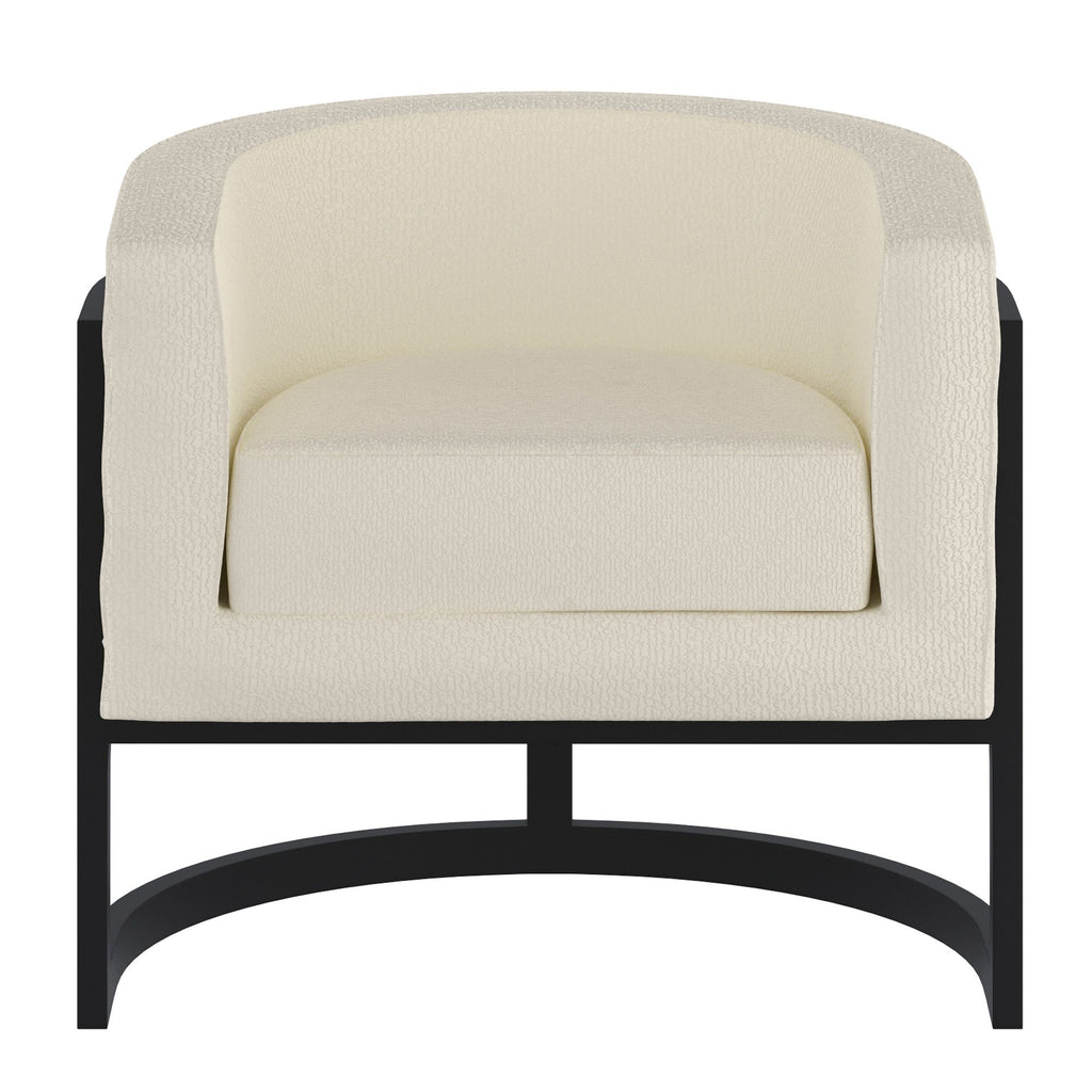 Fauteuil d'appoint Zhuri couleur ivoire et noir 