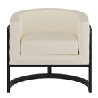Fauteuil d'appoint Zhuri couleur ivoire et noir 