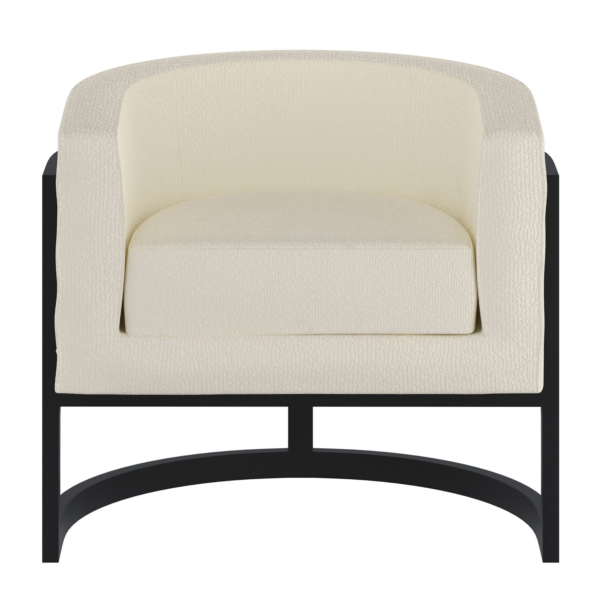 Fauteuil d'appoint Zhuri couleur ivoire et noir 
