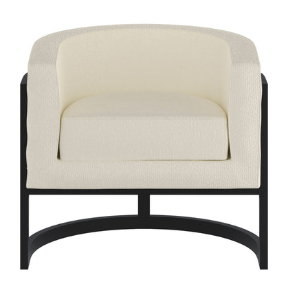 Zhuri Accent Chair in Ivory and Black