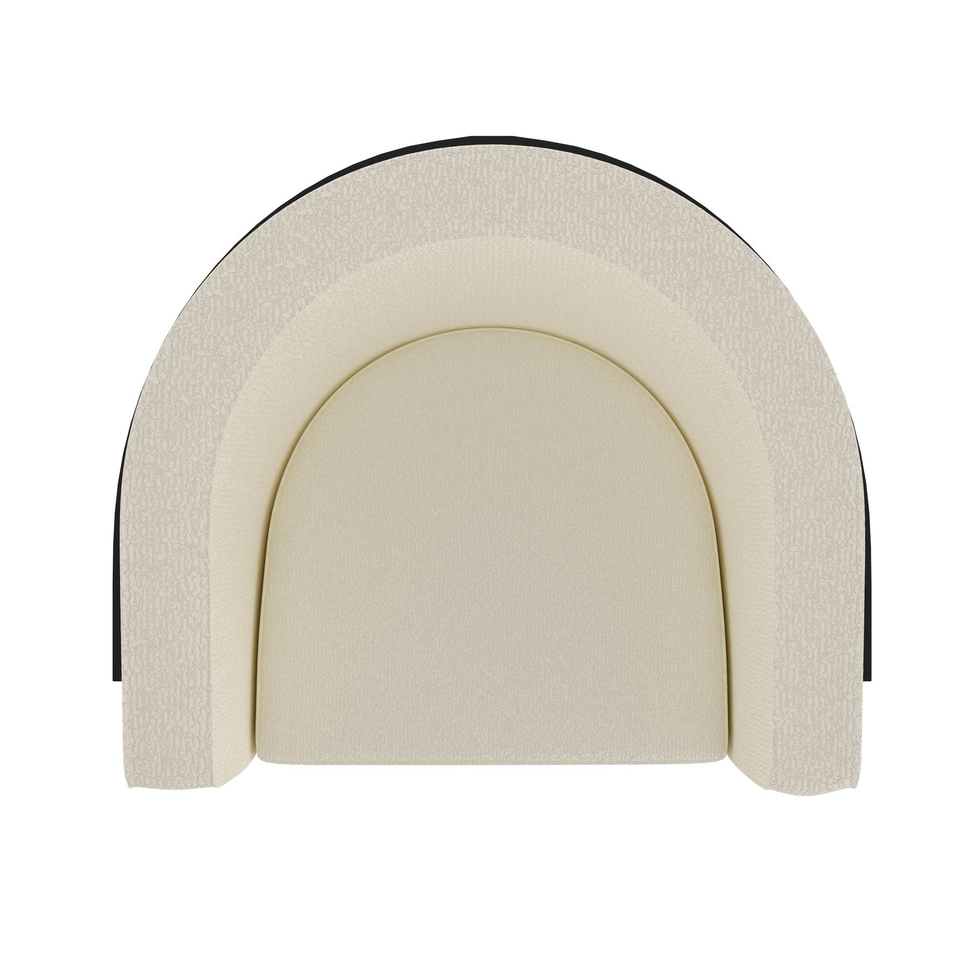 Fauteuil d'appoint Zhuri couleur ivoire et noir 