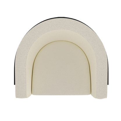 Zhuri Accent Chair in Ivory and Black