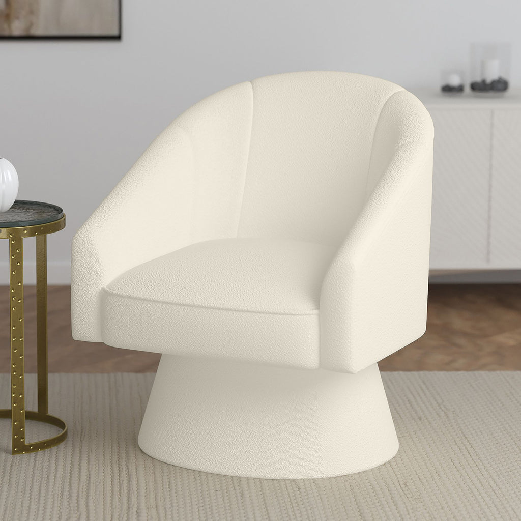 Fauteuil d'appoint Tilsy couleur ivoire 