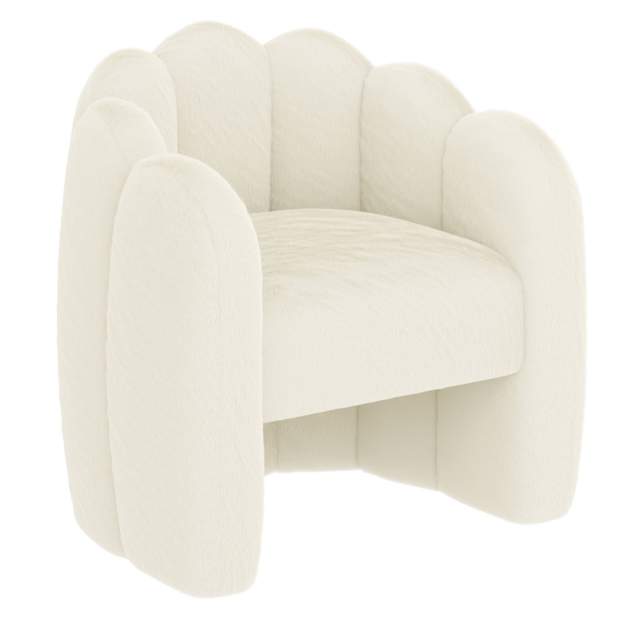 Fauteuil d'appoint Pandora couleur ivoire 