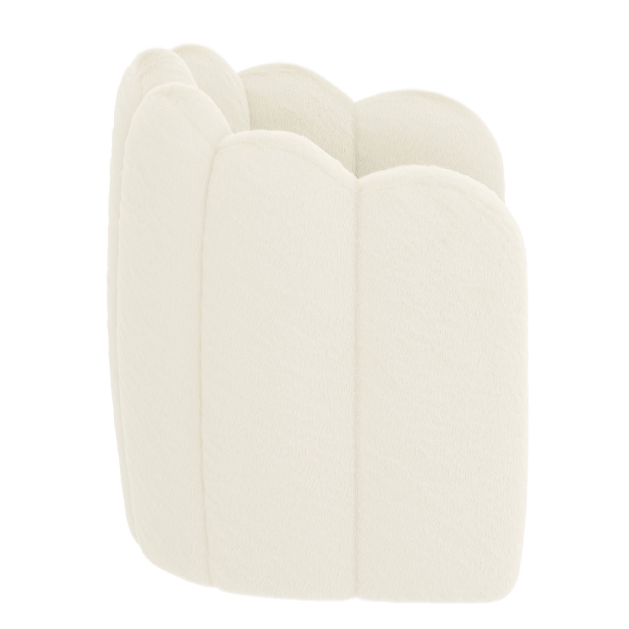 Fauteuil d'appoint Pandora couleur ivoire 