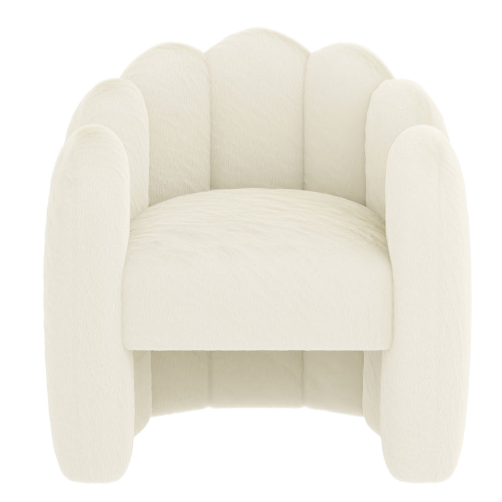 Fauteuil d'appoint Pandora couleur ivoire 