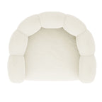 Fauteuil d'appoint Pandora couleur ivoire 