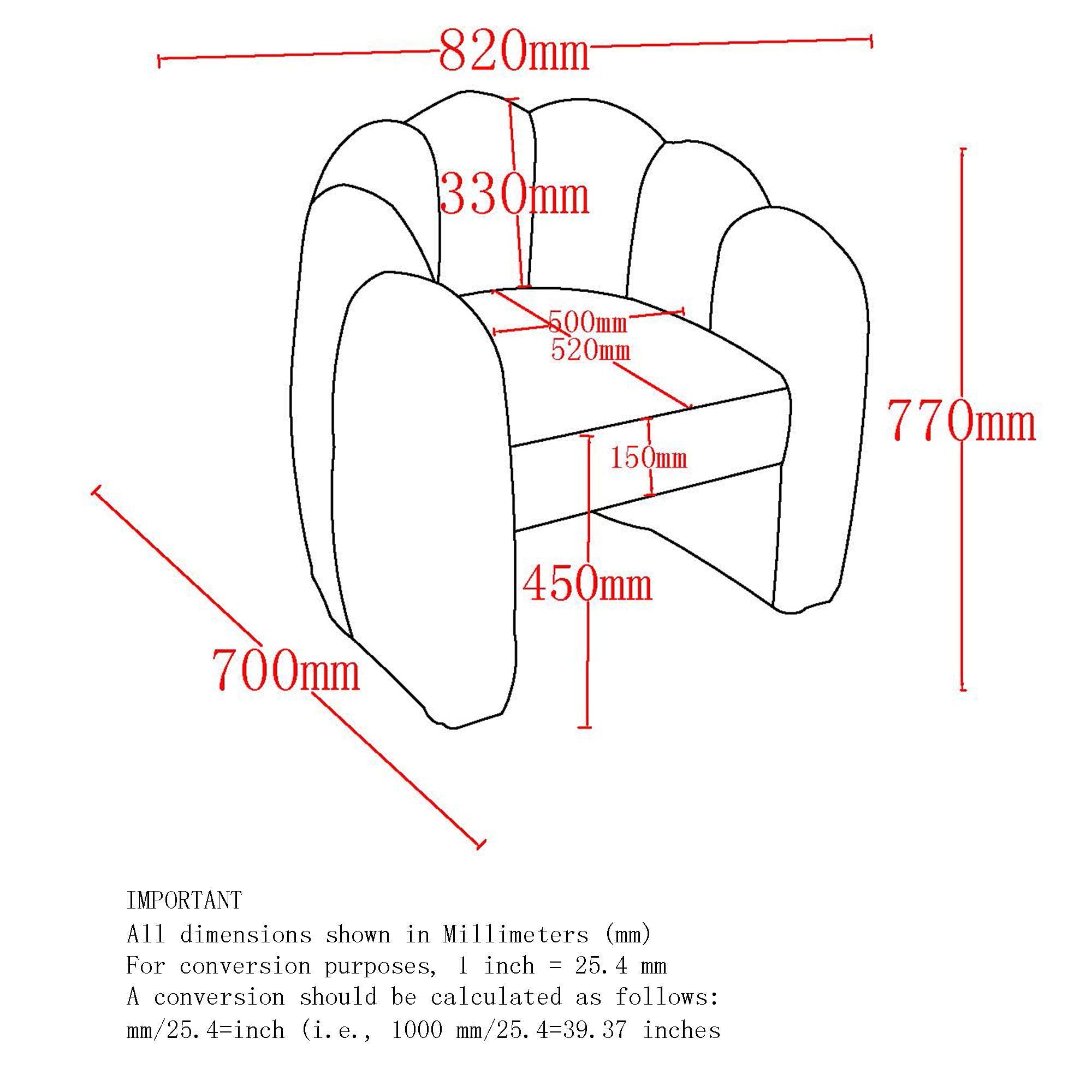 Fauteuil d'appoint Pandora couleur ivoire 