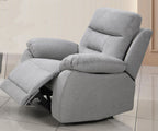 Calypso Power Recliner fabric sofa set in grey finish