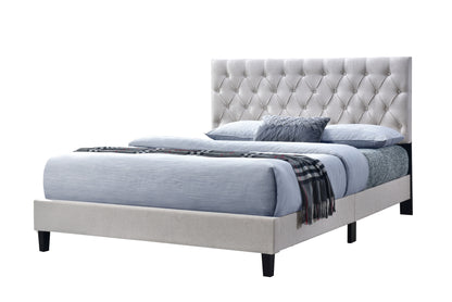 New York Bed (Queen) (Fabric Beige)