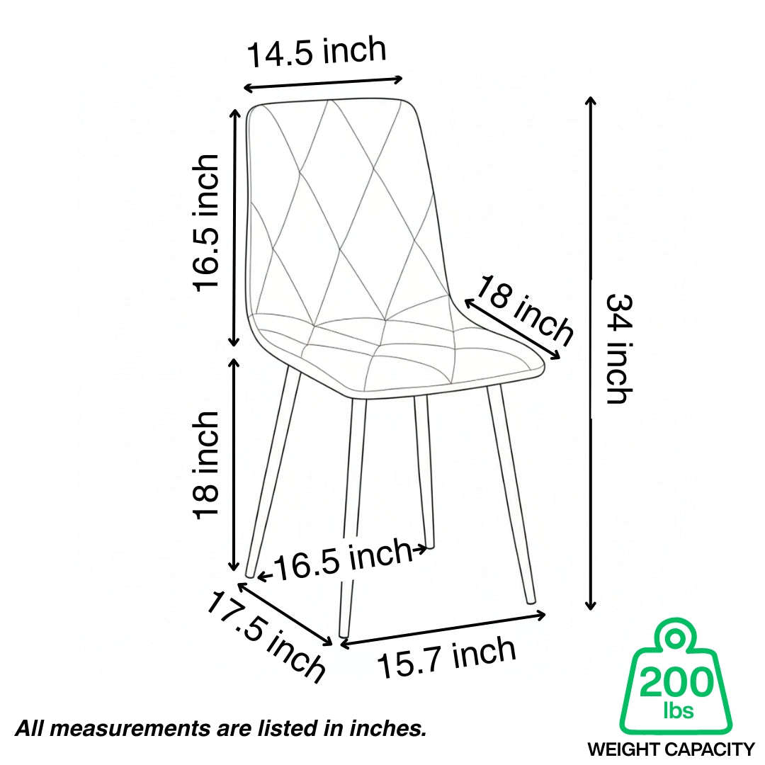 Delhi Modern Velvet Dining Chair