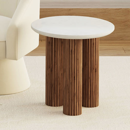 Jilsa Accent Table in Walnut and White