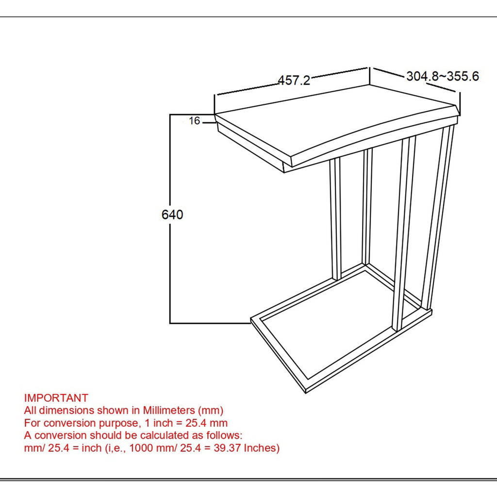 Jivin Accent Table in Natural and Black