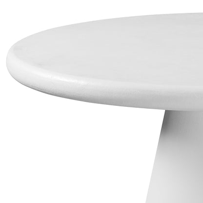 Galio Round Accent Table in White