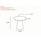 Galio Round Accent Table in White