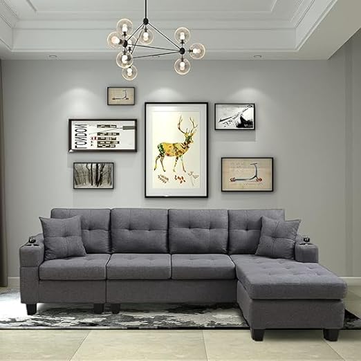 UPTOWN SECTIONAL SOFA GREY