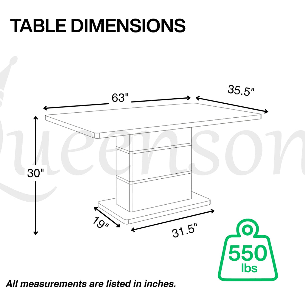 Magnus Dining Table  Modern High-Gloss Dining Table