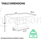 Magnus Dining Table  Modern High-Gloss Dining Table