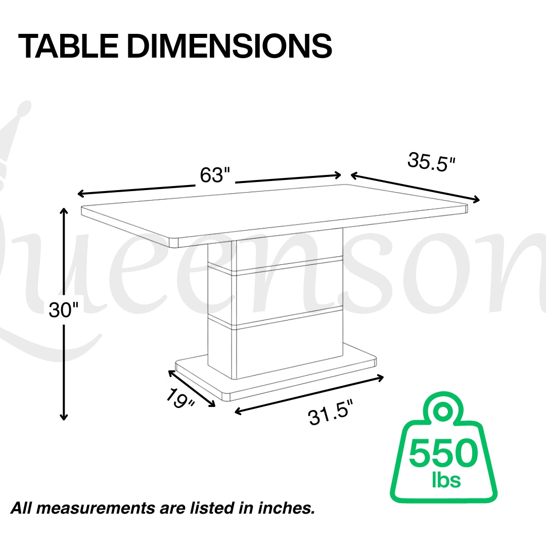 Magnus Dining Table  Modern High-Gloss Dining Table